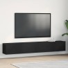 Meuble TV 2 pcs Noir 100 x 30 x 30 cm Bois d'ingénierie 618774618774