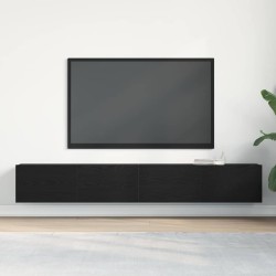 Meuble TV 2 pcs Noir 100 x 30 x 30 cm Bois d'ingénierie 618774618774