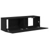 Meuble TV 2 pcs Noir 100 x 30 x 30 cm Bois d'ingénierie 618774618774