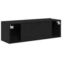 Meuble TV 2 pcs Noir 100 x 30 x 30 cm Bois d'ingénierie 618774618774