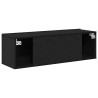 Meuble TV 2 pcs Noir 100 x 30 x 30 cm Bois d'ingénierie 618774618774
