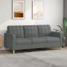 Canapé à 3 places Gris foncé 180 cm Tissu 618776618776