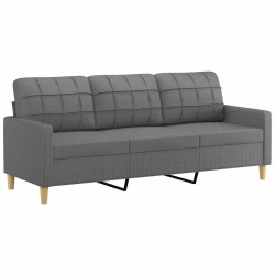 Canapé à 3 places Gris foncé 180 cm Tissu 618776618776