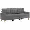 Canapé à 3 places Gris foncé 180 cm Tissu 618776618776