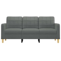 Canapé à 3 places Gris foncé 180 cm Tissu 618776618776