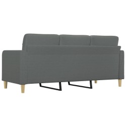 Canapé à 3 places Gris foncé 180 cm Tissu 618776618776