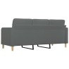 Canapé à 3 places Gris foncé 180 cm Tissu 618776618776