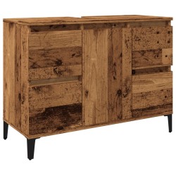 Armoire d'évier vieux bois 80x33x60 cm bois d'ingénierie 618777618777