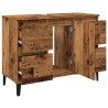 Armoire d'évier vieux bois 80x33x60 cm bois d'ingénierie 618777618777