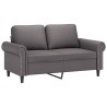 Canapé 2 places avec oreillers gris 120 cm similicuir 618778618778