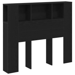 Cabinet de Tête de Lit Chêne noir 120 x 18.5 x 102.5 cm 618781618781
