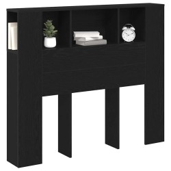 Cabinet de Tête de Lit Chêne noir 120 x 18.5 x 102.5 cm 618781618781