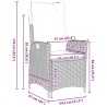Ensemble de salle à manger pour jardin 5 pcs Marron polyrotin 618782618782