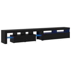 Meuble TV 2 pcs Chêne noir 260 x 37 x 40 cm Bois d'ingénierie 618787618787