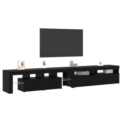 Meuble TV 2 pcs Chêne noir 260 x 37 x 40 cm Bois d'ingénierie 618787618787