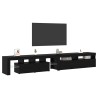 Meuble TV 2 pcs Chêne noir 260 x 37 x 40 cm Bois d'ingénierie 618787618787