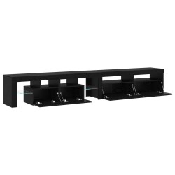 Meuble TV 2 pcs Chêne noir 260 x 37 x 40 cm Bois d'ingénierie 618787618787