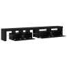 Meuble TV 2 pcs Chêne noir 260 x 37 x 40 cm Bois d'ingénierie 618787618787