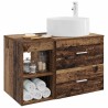 Ensemble de mobilier de salle de bain 2 pcs Bois ancien 618789618789