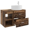 Ensemble de mobilier de salle de bain 2 pcs Bois ancien 618789618789