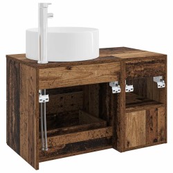 Ensemble de mobilier de salle de bain 2 pcs Bois ancien 618789618789