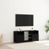 Meuble TV avec éclairage LED chêne noir 120 x 30 x 50 cm bois d'ingénierie 618791618791