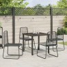 Ensemble de salle à manger pour jardin 5 pcs Noir 618793618793