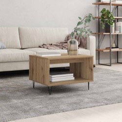 Table basse chêne artisanal 60 x 50 x 40 cm Bois d'ingénierie 618795618795