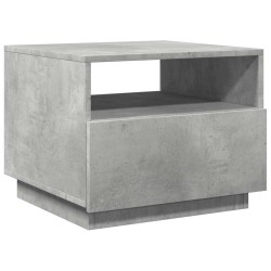Table basse avec lumières LED gris béton 50x49x40 cm 618796618796