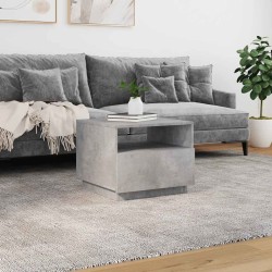 Table basse avec lumières LED gris béton 50x49x40 cm 618796618796