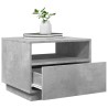 Table basse avec lumières LED gris béton 50x49x40 cm 618796618796