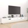 Meuble TV avec lumières LED Blanc 260x35x40 cm 618799618799