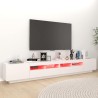 Meuble TV avec lumières LED Blanc 260x35x40 cm 618799618799