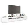 Meuble TV avec lumières LED Blanc 260x35x40 cm 618799618799