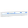 Meuble TV avec lumières LED Blanc 240x35x40 cm 618800618800