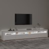 Meuble TV avec lumières LED Blanc 240x35x40 cm 618800618800