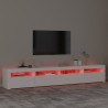 Meuble TV avec lumières LED Blanc 240x35x40 cm 618800618800