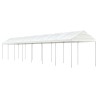 Belvédère avec toit blanc 15,61x2,28x2,69 m polyéthylène 618801618801