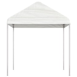 Belvédère avec toit blanc 15,61x2,28x2,69 m polyéthylène 618801618801