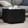 Table basse avec lumières LED noir 50x50x40 cm 618807618807