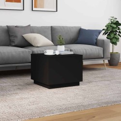 Table basse avec lumières LED noir 50x50x40 cm 618807618807