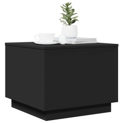 Table basse avec lumières LED noir 50x50x40 cm 618807618807