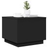 Table basse avec lumières LED noir 50x50x40 cm 618807618807