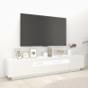 Meuble TV avec lumières LED Blanc 200x35x40 cm 618816618816