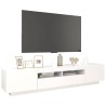 Meuble TV avec lumières LED Blanc 200x35x40 cm 618816618816