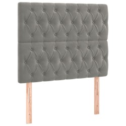 Tête de lit à LED Gris clair 90x7x118/128 cm Velours 618818618818