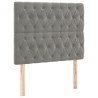Tête de lit à LED Gris clair 90x7x118/128 cm Velours 618818618818