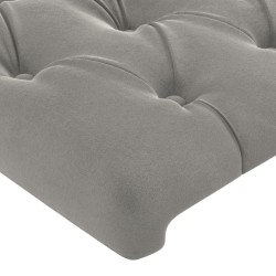 Tête de lit à LED Gris clair 90x7x118/128 cm Velours 618818618818