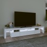 Meuble TV avec lumières LED Blanc 230x36,5x40 cm 618819618819