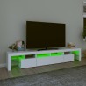 Meuble TV avec lumières LED Blanc 230x36,5x40 cm 618819618819